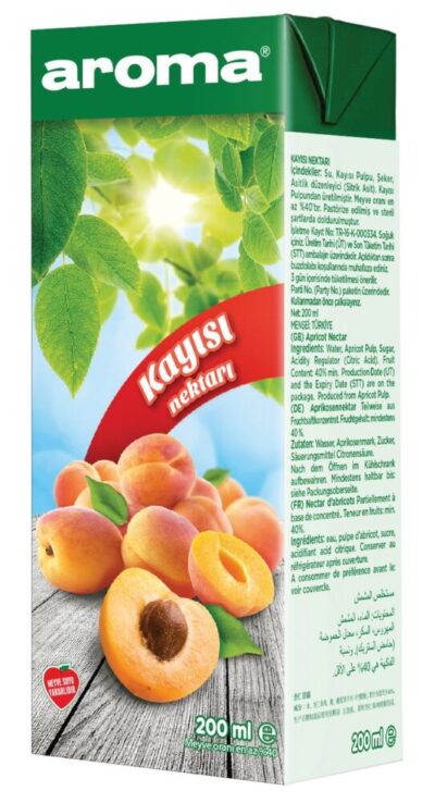 AROMA MEYVE SUYU 200 ML KAYISI 1*27