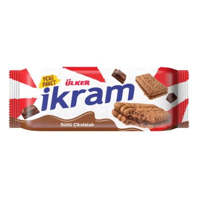 ÜLKER İKRAM BİSKÜVİ 84 GR  ÇİKOLATALI 1*24