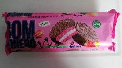 BOM BONERO 6 Lİ SANDVİÇ BİSKÜVİ 180 GR ÇİLEK 1*15