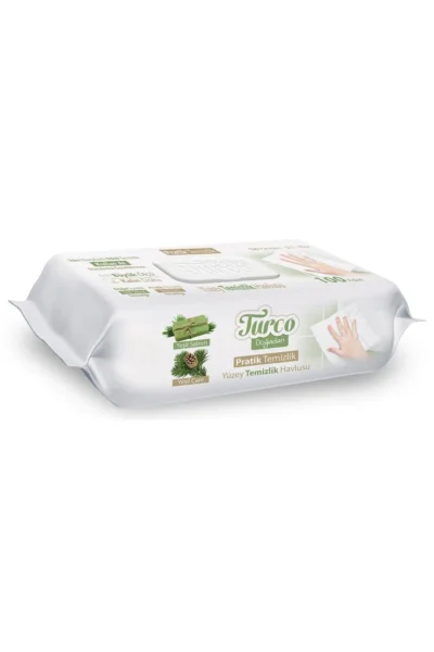 BABY TURCO YÜZEY TEMİZLEME HAVLUSU 100 LÜ DOĞAL 1*12