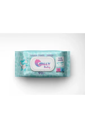 NİLLY BABY ISLAK MENDİL 90 LI MAVİ 1*12